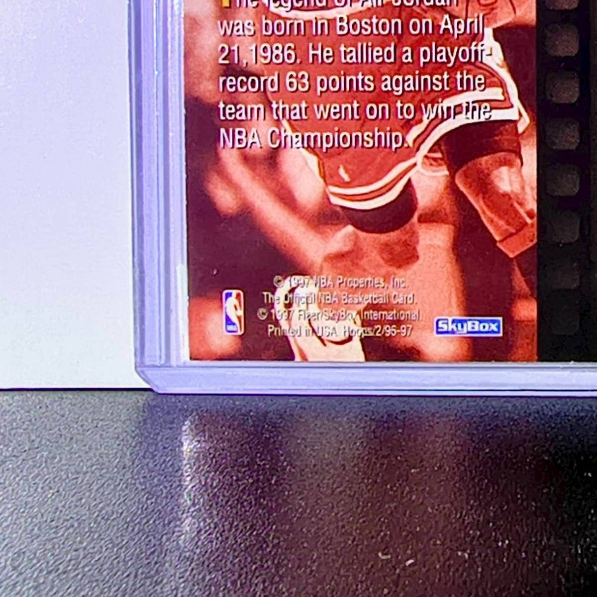 Michael Jordan 1996-97 NBA Hoops Career Best Game #335 Card Chicago Bulls