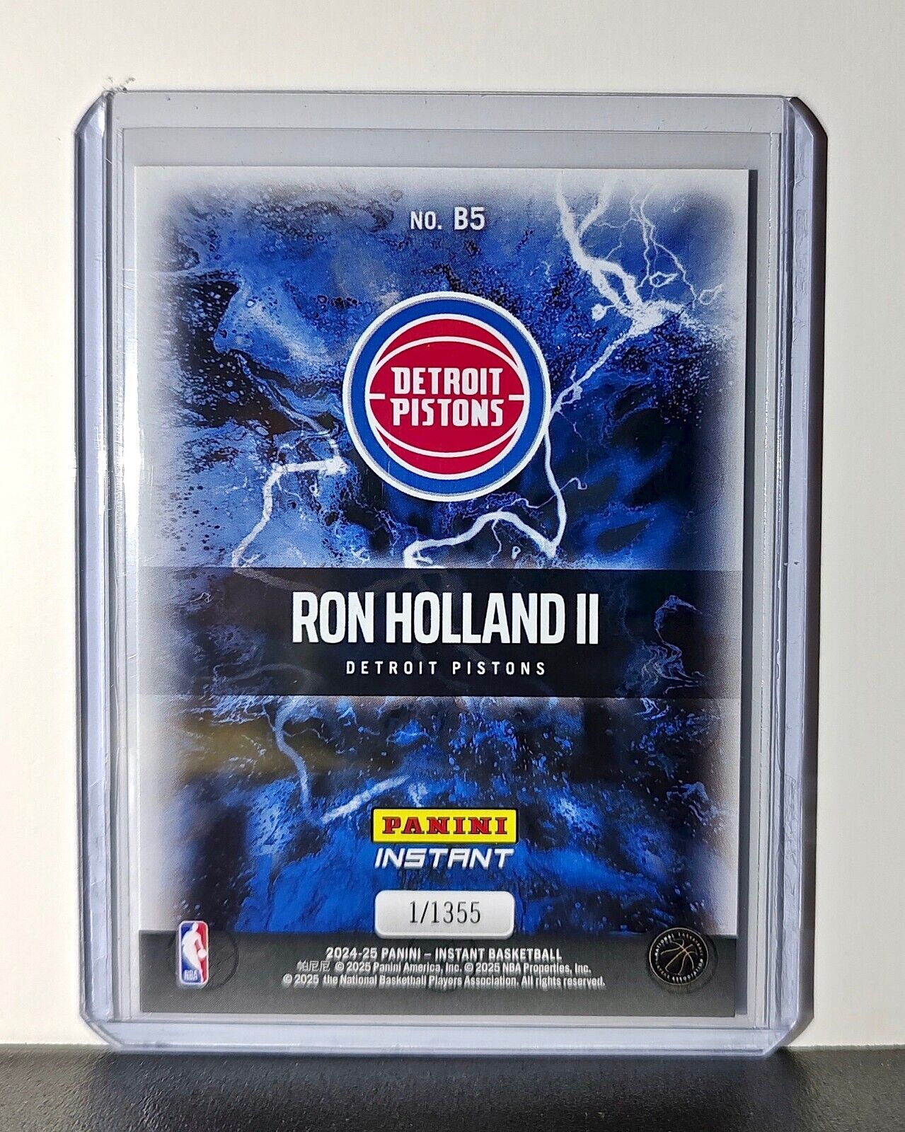 Ron Holland Il Rookie 2024-25 Panini NBA #5 Breakaway Card Pistons 1/1355