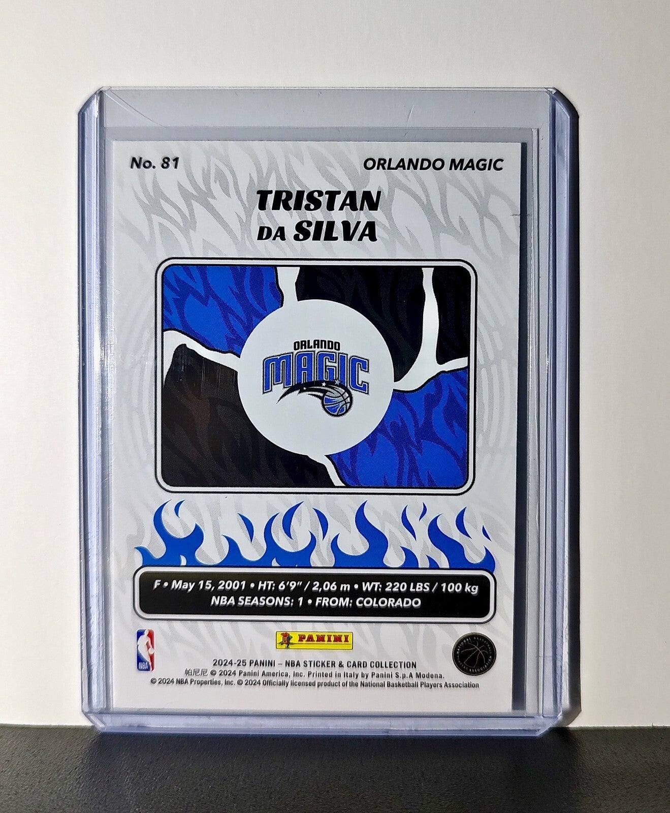 Tristan da Silva Rookie 2024-25 Panini NBA #81 Sticker Card Orlando Magic