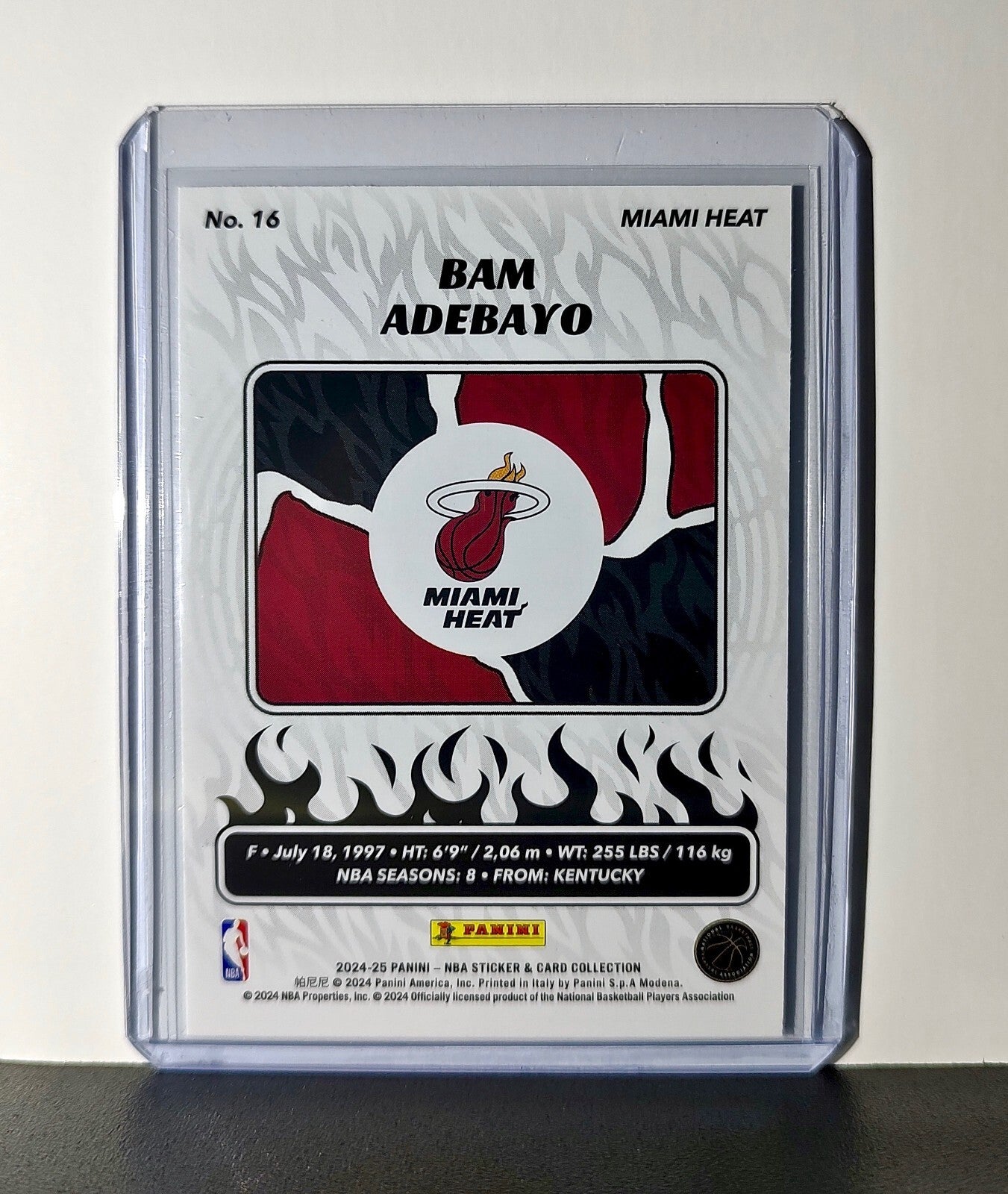 Bam Adebayo 2024-25 Panini NBA #16 Sticker Card Miami Heat