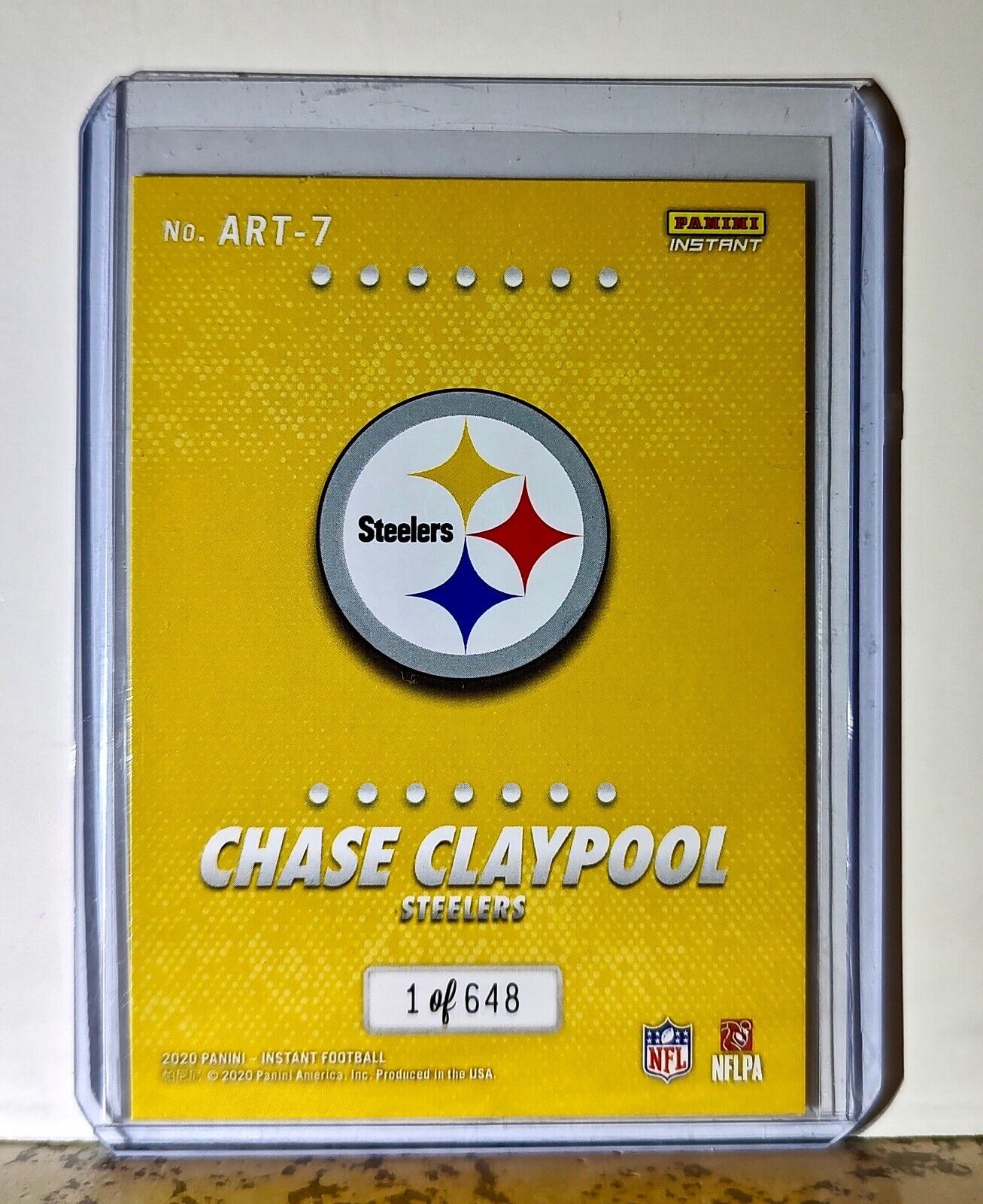 Chase Claypool Panini All-Rookie Team NFL #7 Card 1 of 648 Pittsburgh Steelers