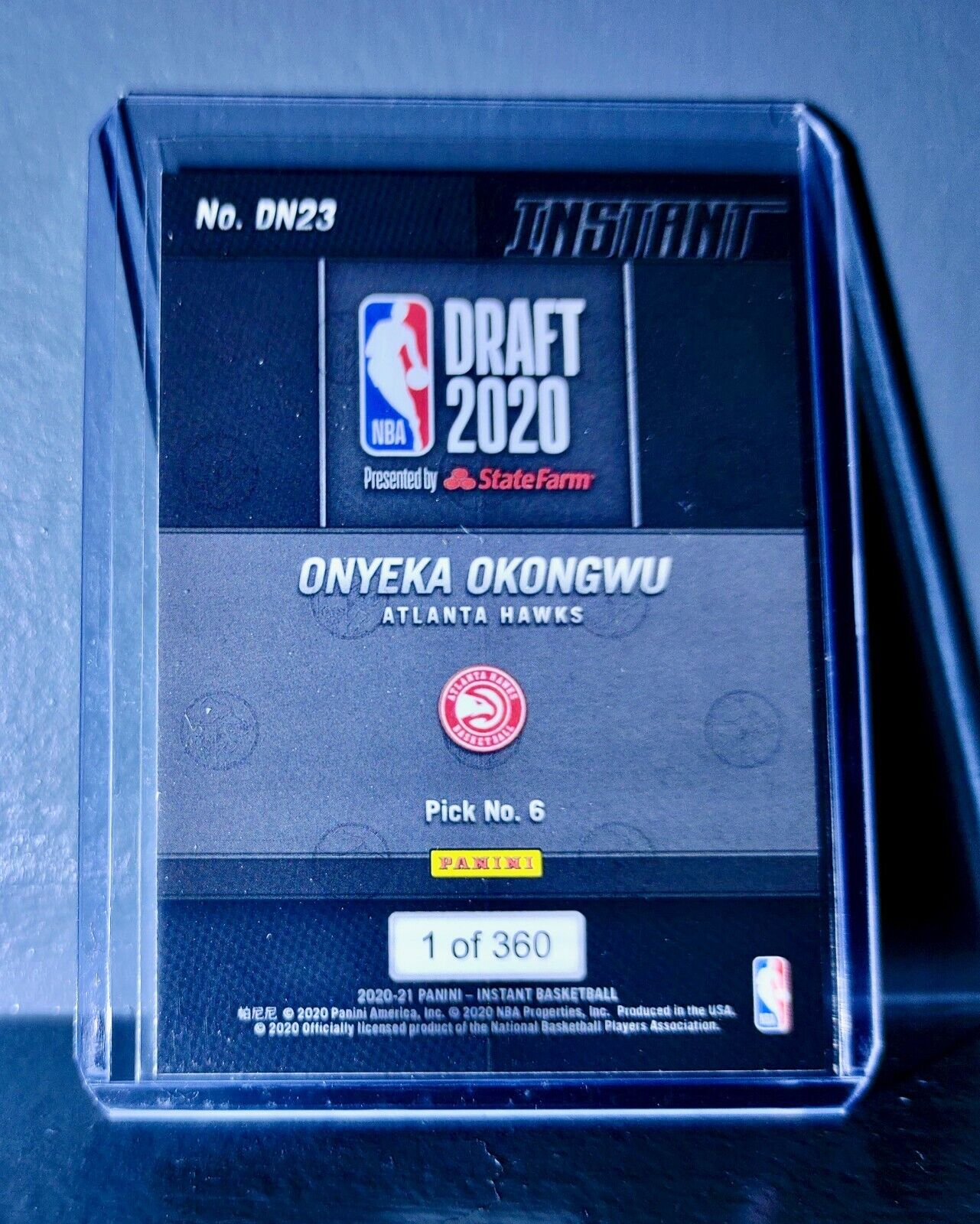 Onyeka Okongwu 2020-21 Panini NBA Draft Night 23 Basketball Rookie Card 1 of 360