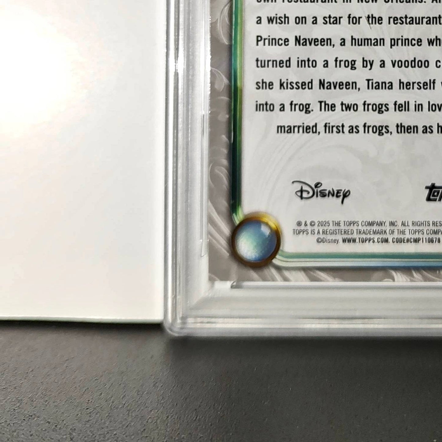 Tiana 2025 Topps Disney #70 Winter Variant Card The Princess and the Frog PSA 8