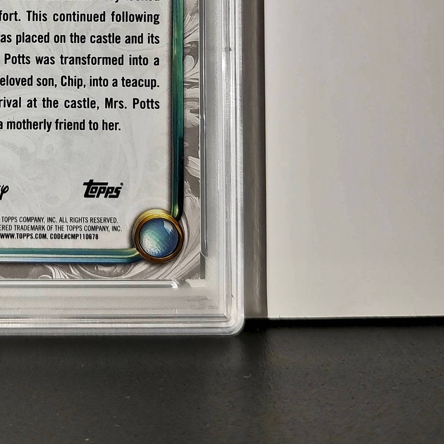 Mrs. Potts 2025 Topps Disney #48 Winter Variant Card Beauty and the Beast PSA 9