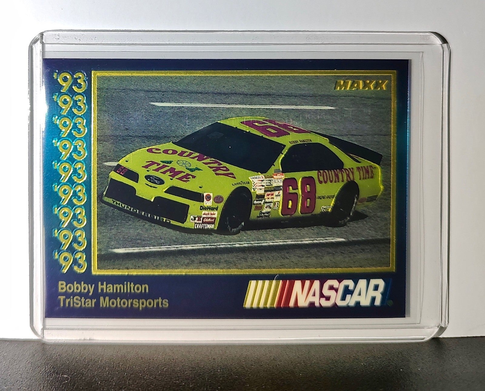 Bobby Hamilton 1993 Maxx Premier Plus Racing 35 NASCAR Card Tri-Star Motorsports