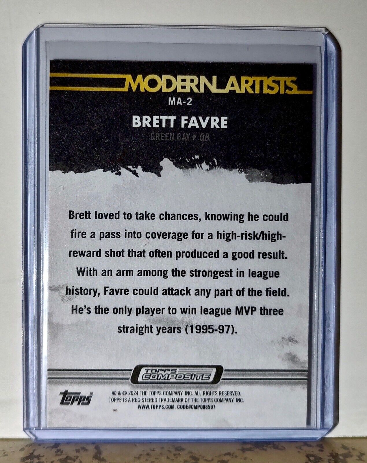 Brett Favre 2023 Topps Gallery Modern Artists NFL #MA-2 Card Green Bay Packers