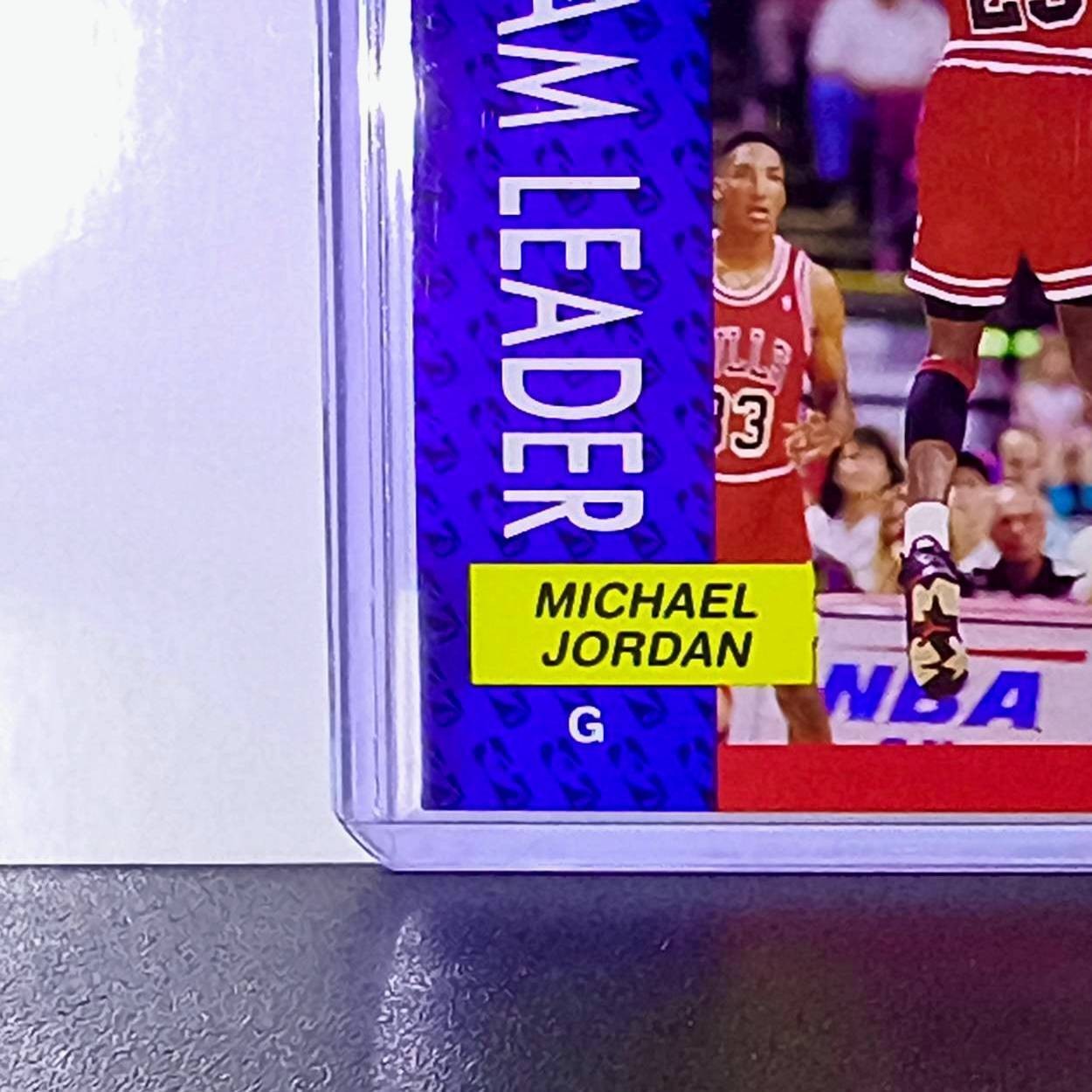 Michael Jordan 1991-92 Fleer Team Leader #375 Basketball Card Chicago Bulls