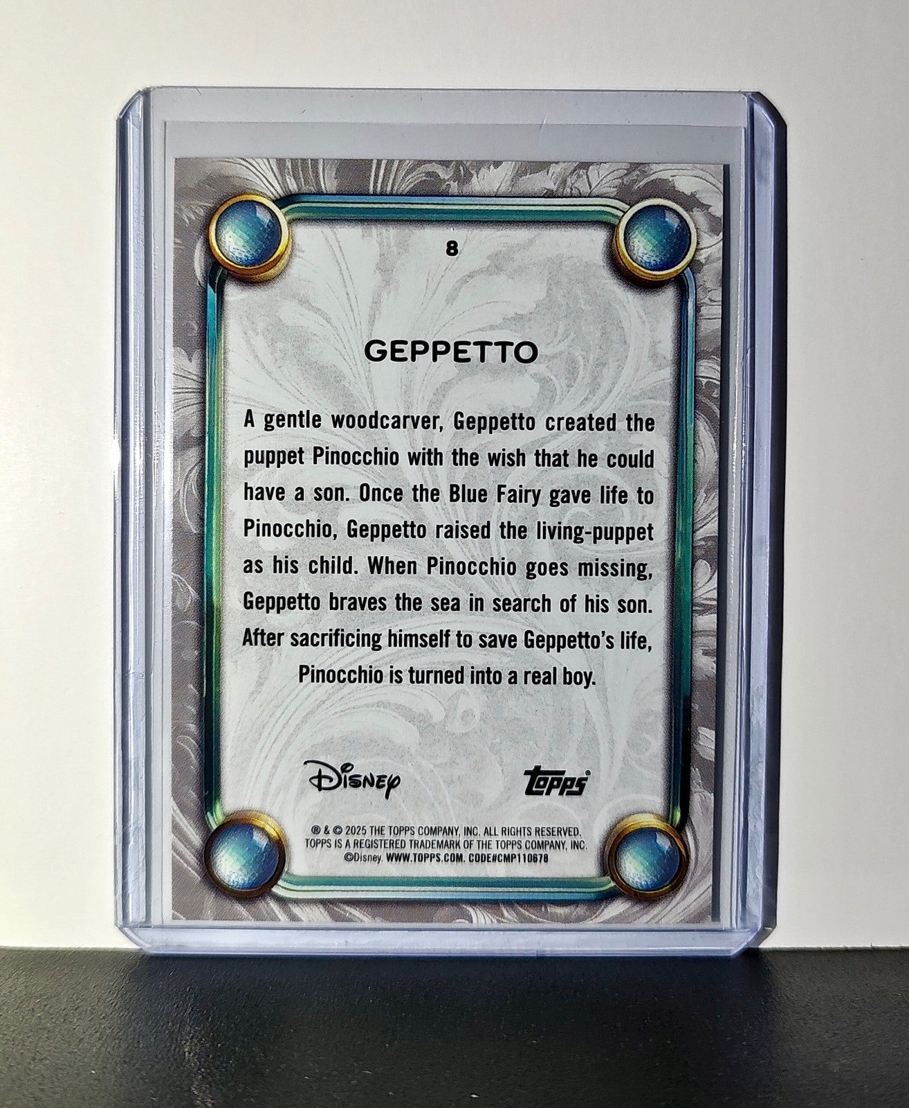 Geppetto 2025 Topps Disney Wonder #8 Card Pinocchio
