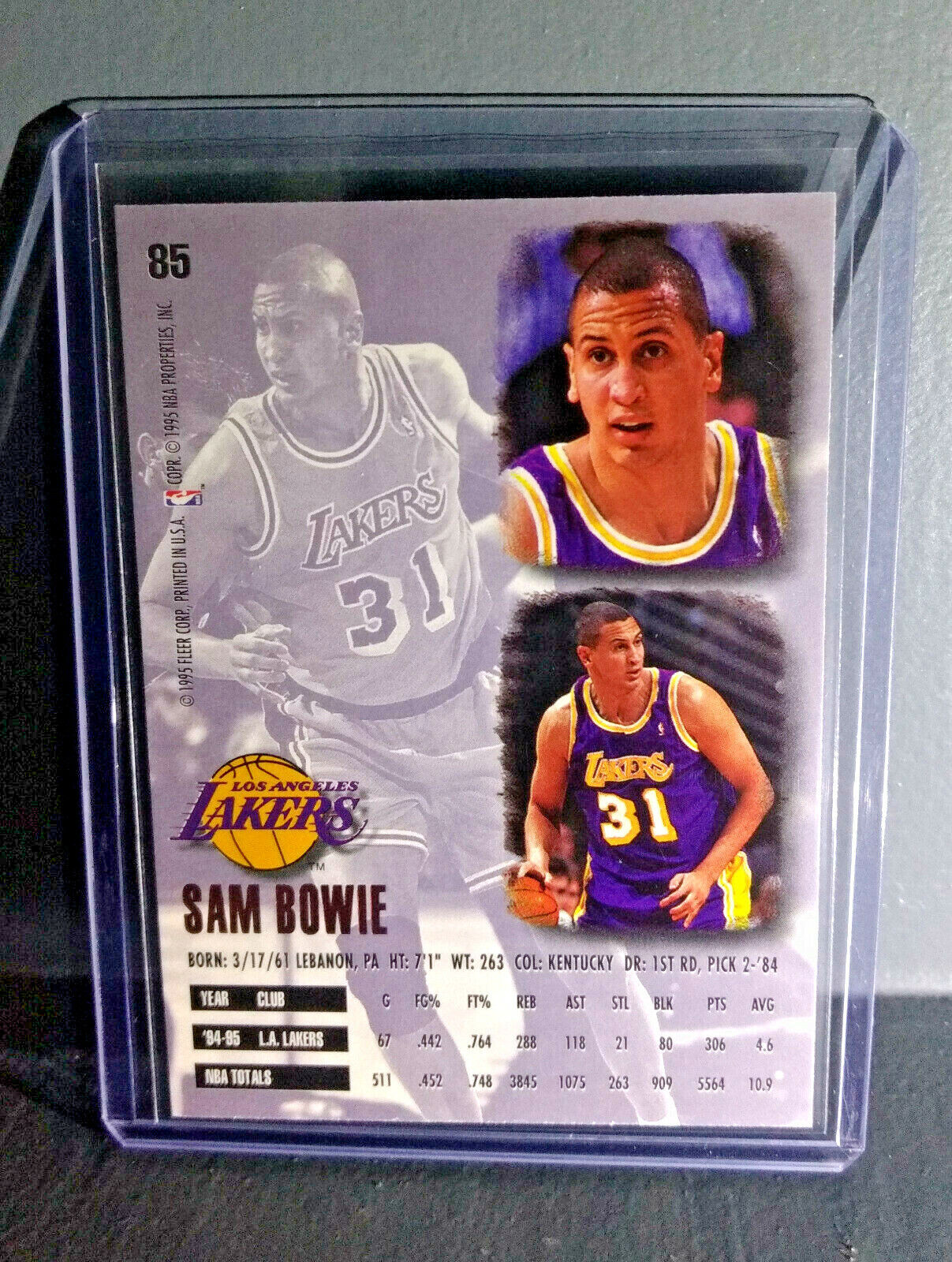 1995-96 Sam Bowie Fleer Ultra #85 Basketball Card