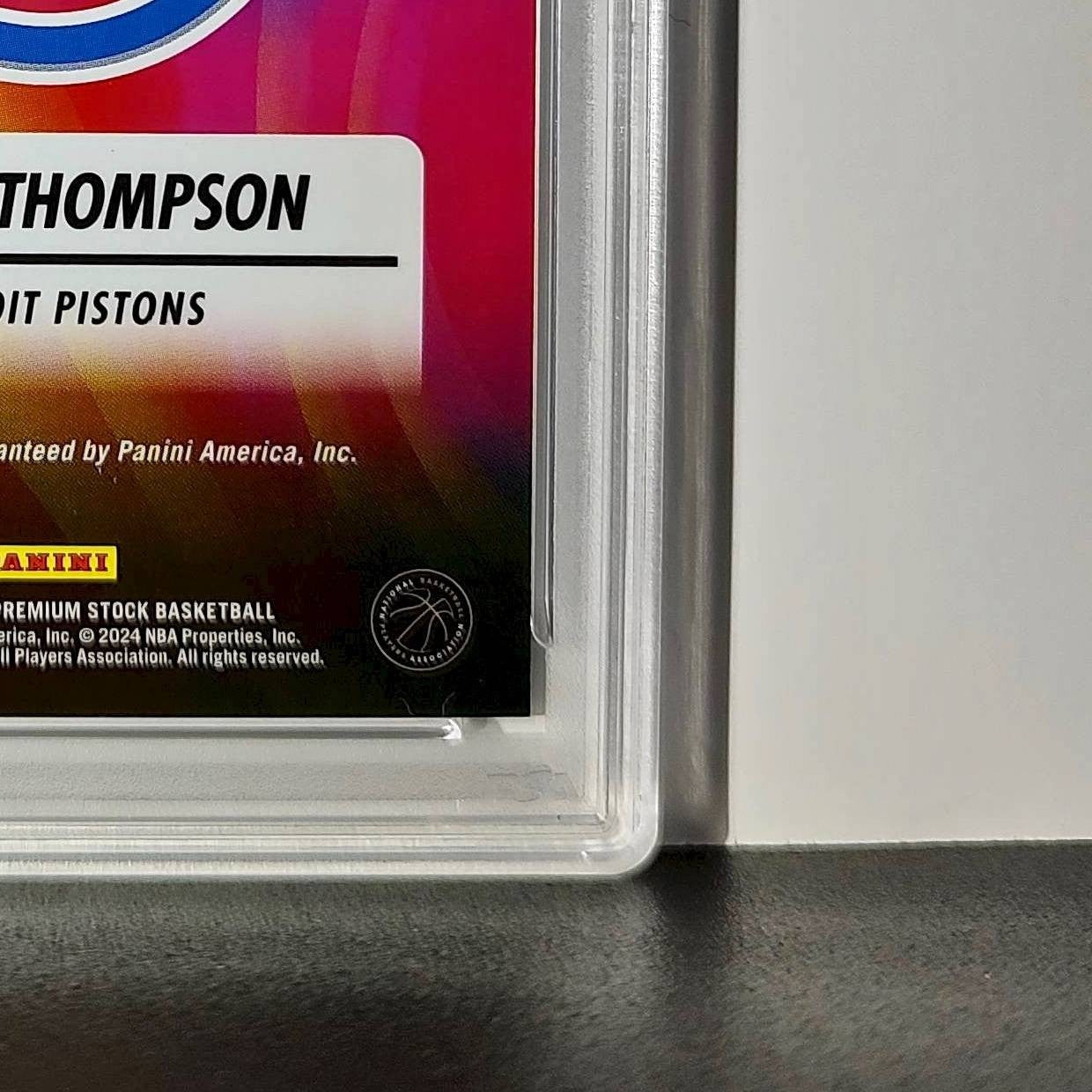 Ausar Thompson 2023 NBA Hoops #RI-ASR Rookie Ink Prizm Disco Ball PSA 9 Auto 8