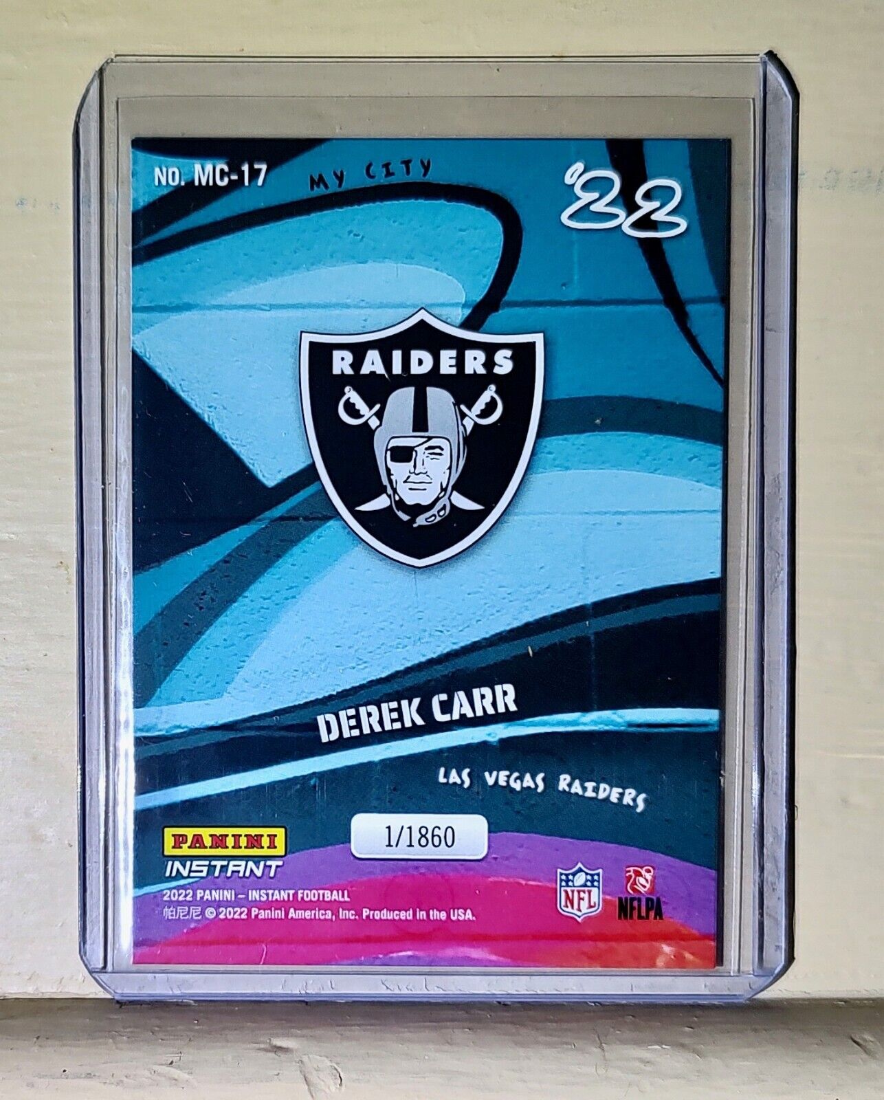 Derek Carr 2022 Panini NFL MyCity #17 Football Card 1/1860