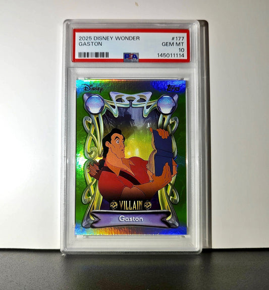 Gaston 2025 Topps Disney Wonder #177 Card Beauty and the Beast PSA 10