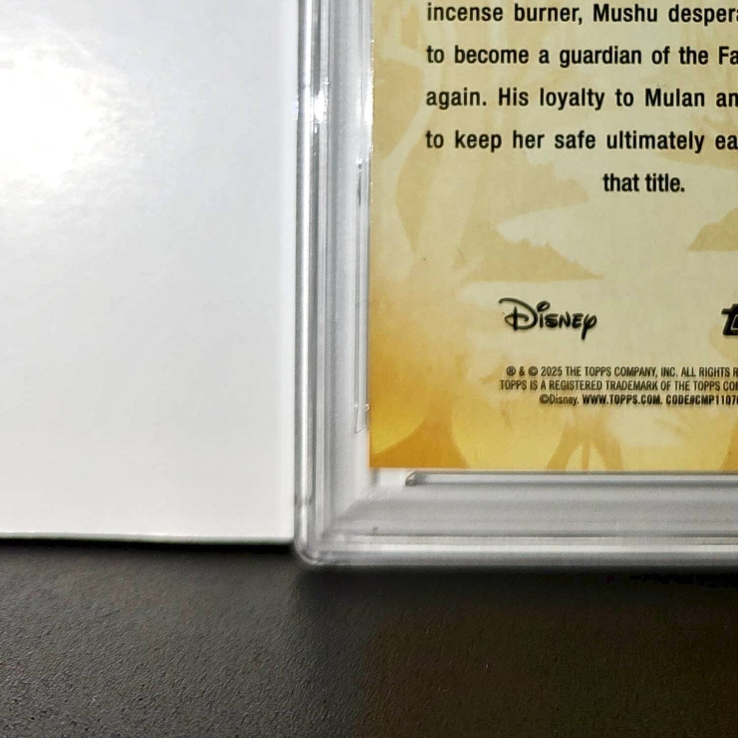 Mushu 2025 Topps Disney #FF-16 Furry Friends Card Mulan PSA 8