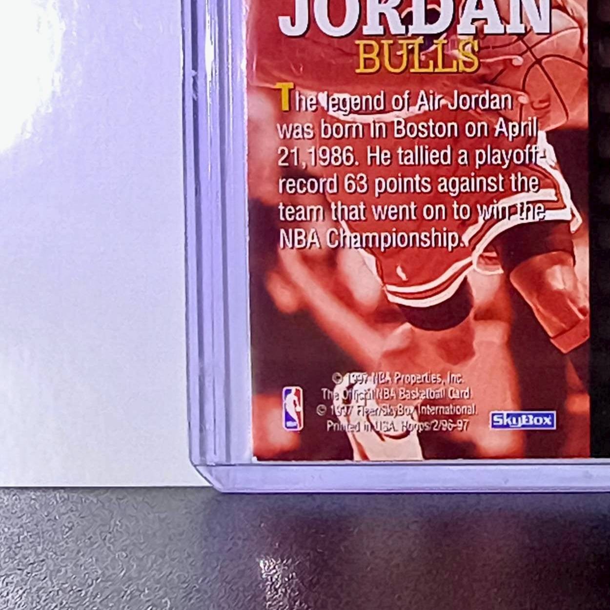 Michael Jordan 1996-97 NBA Hoops Career Best Game #335 Card Chicago Bulls