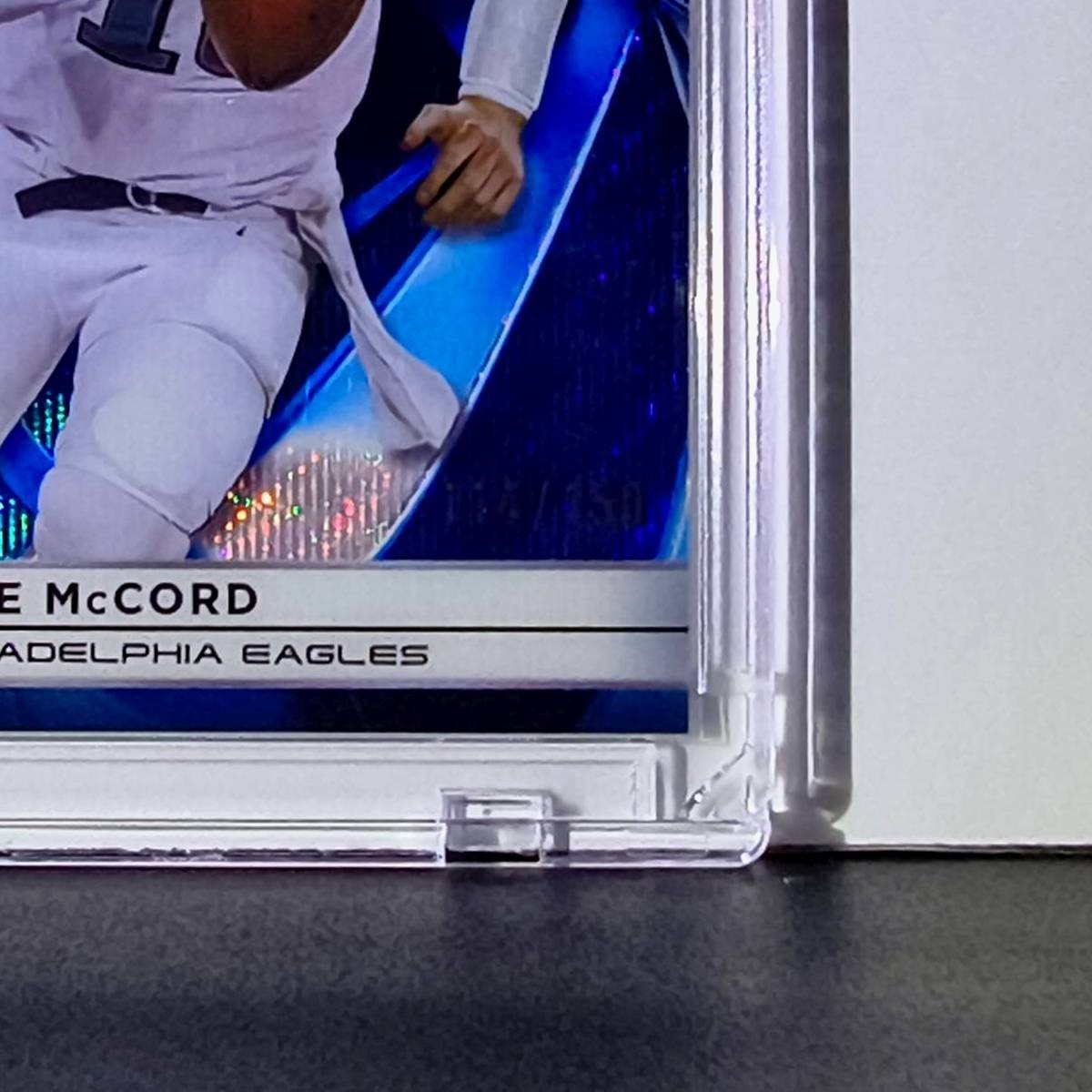 Kyle Mccord Rookie 2025 NFL Topps Chrome Black #139 Blue Refractor Card 114/150