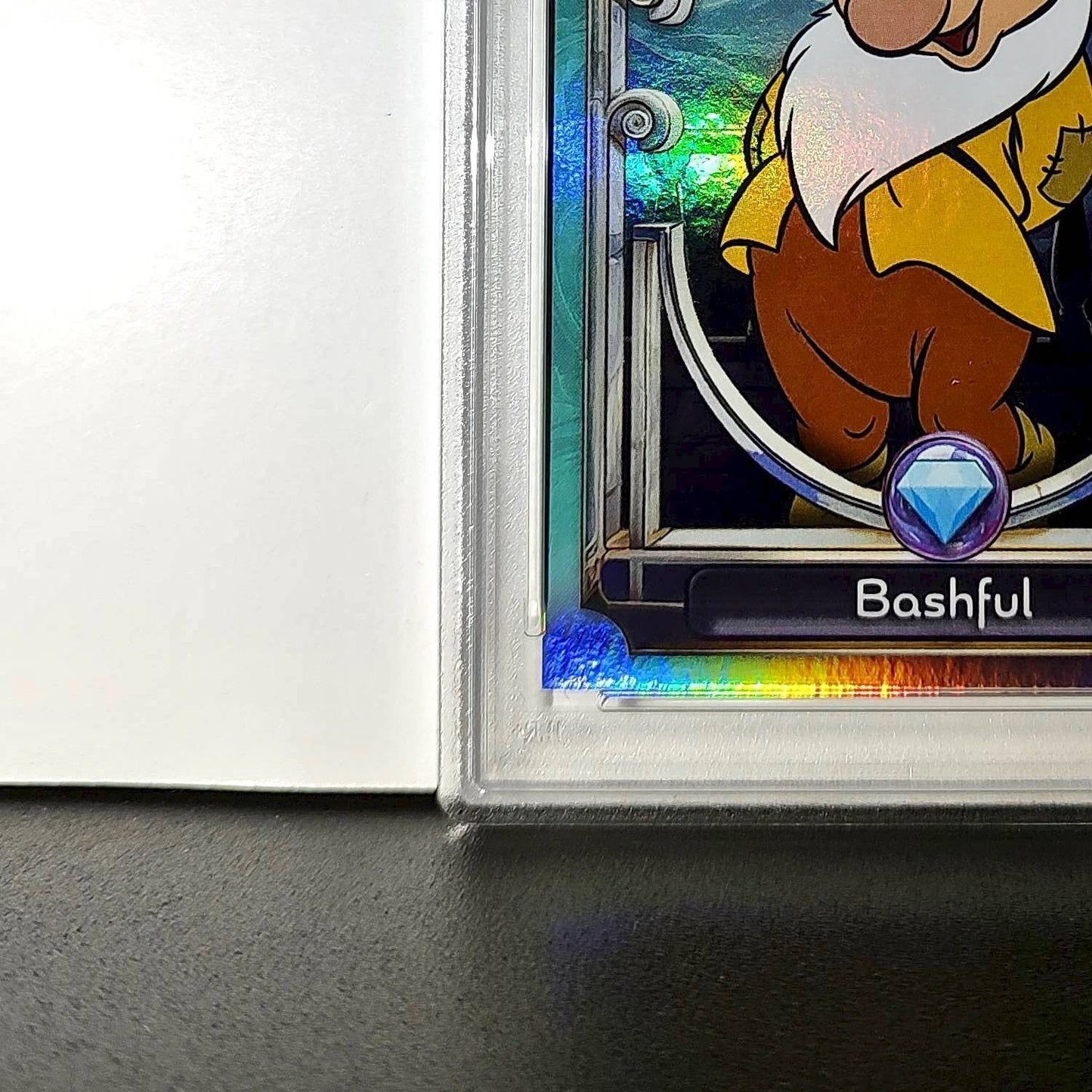 Bashful 2025 Topps Disney #105 Diamond Snow White and the Seven Dwarfs PSA 9
