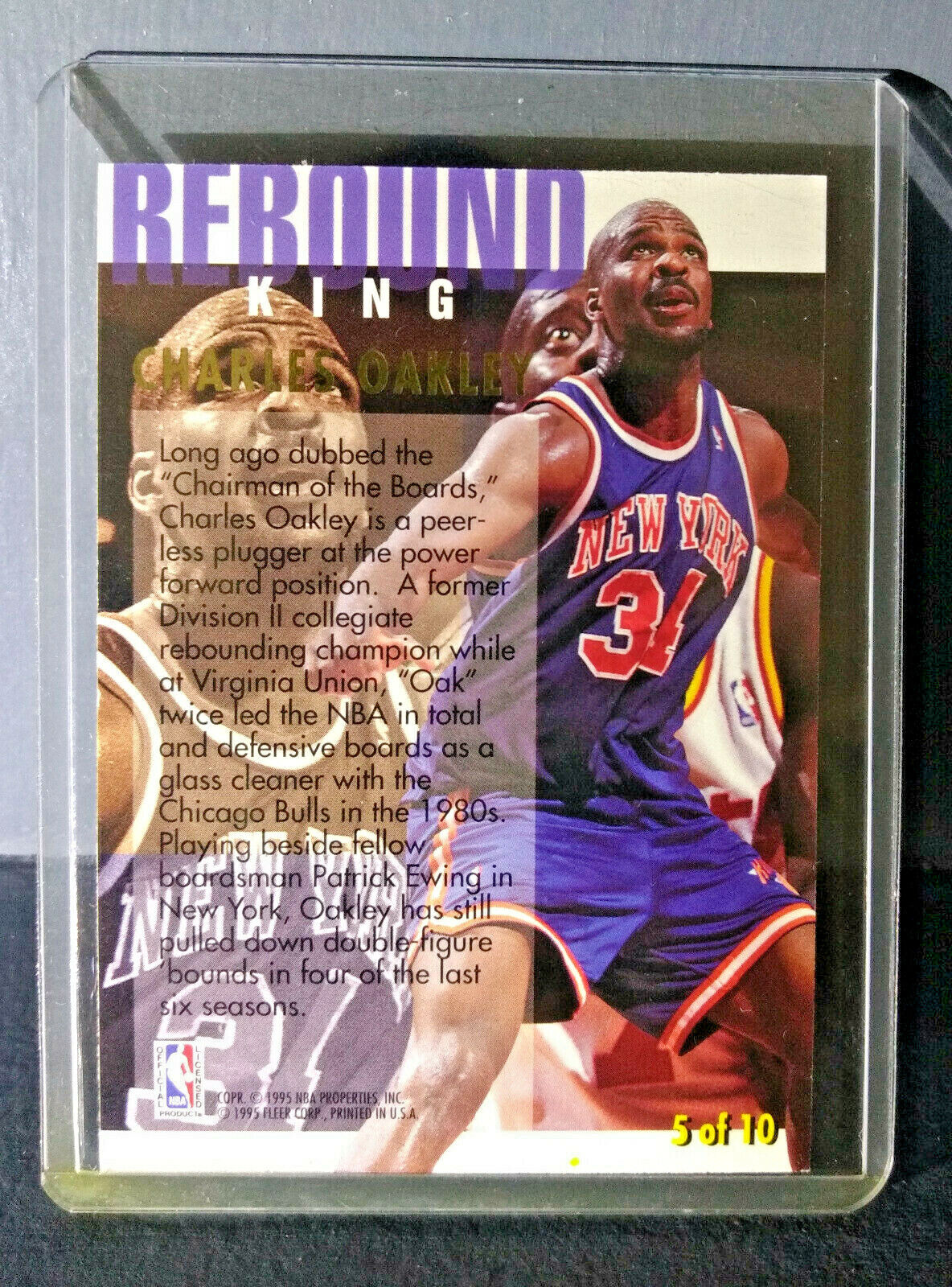 1994-95 Charles Oakley Fleer Ultra Rebound Kings #5 Basketball Card