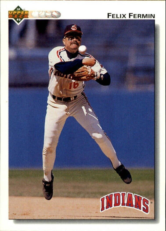 Felix Fermin 1992 Upper Deck MLB #160 Baseball Card Cleveland Indians