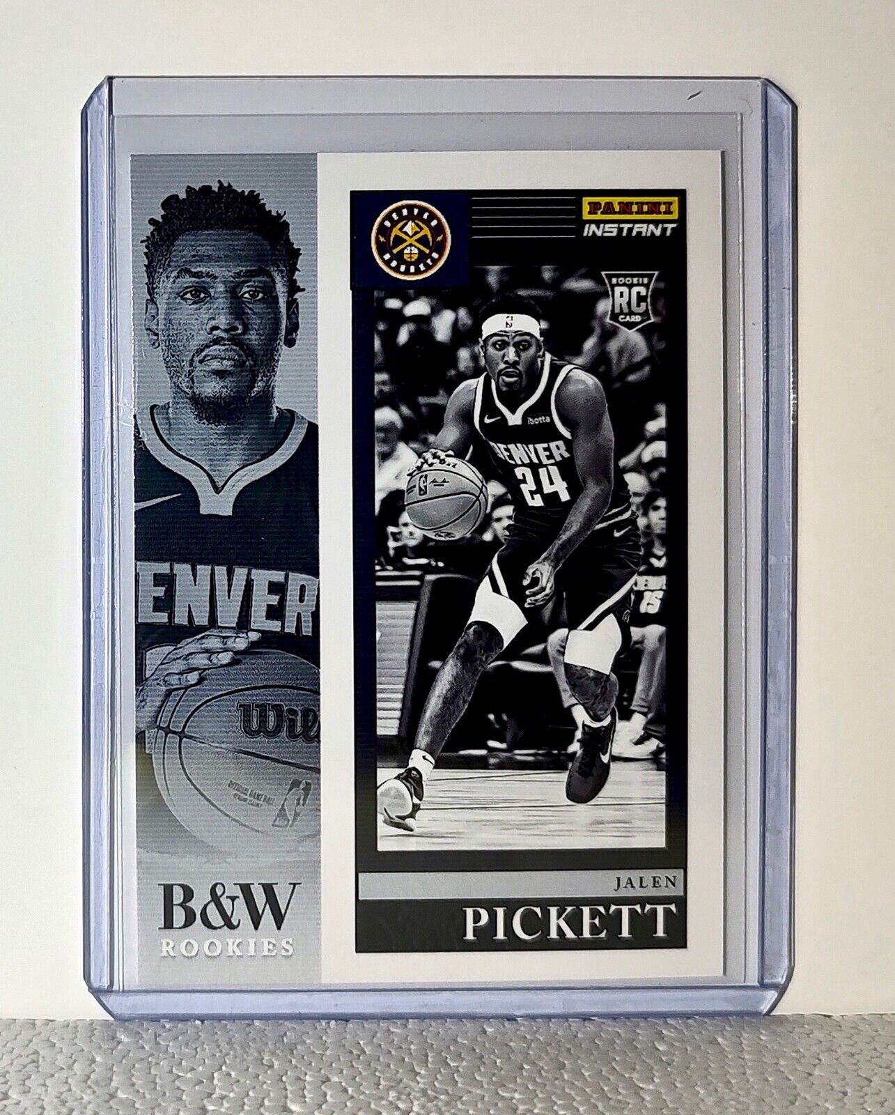 Jalen Pickett 2023-24 Panini NBA #33 Black and White Rookies Card 1/326