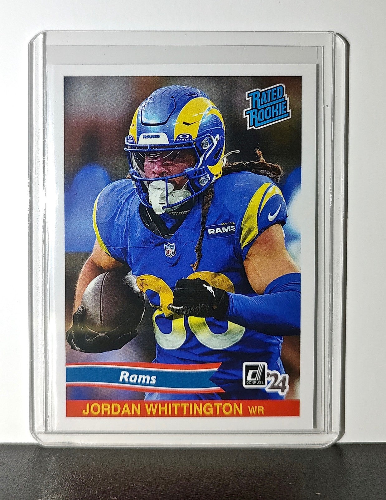 Jordan Whittington Rookie 2024 Panini Rated Rookie Retro NFL #28 Rams 1 of 890