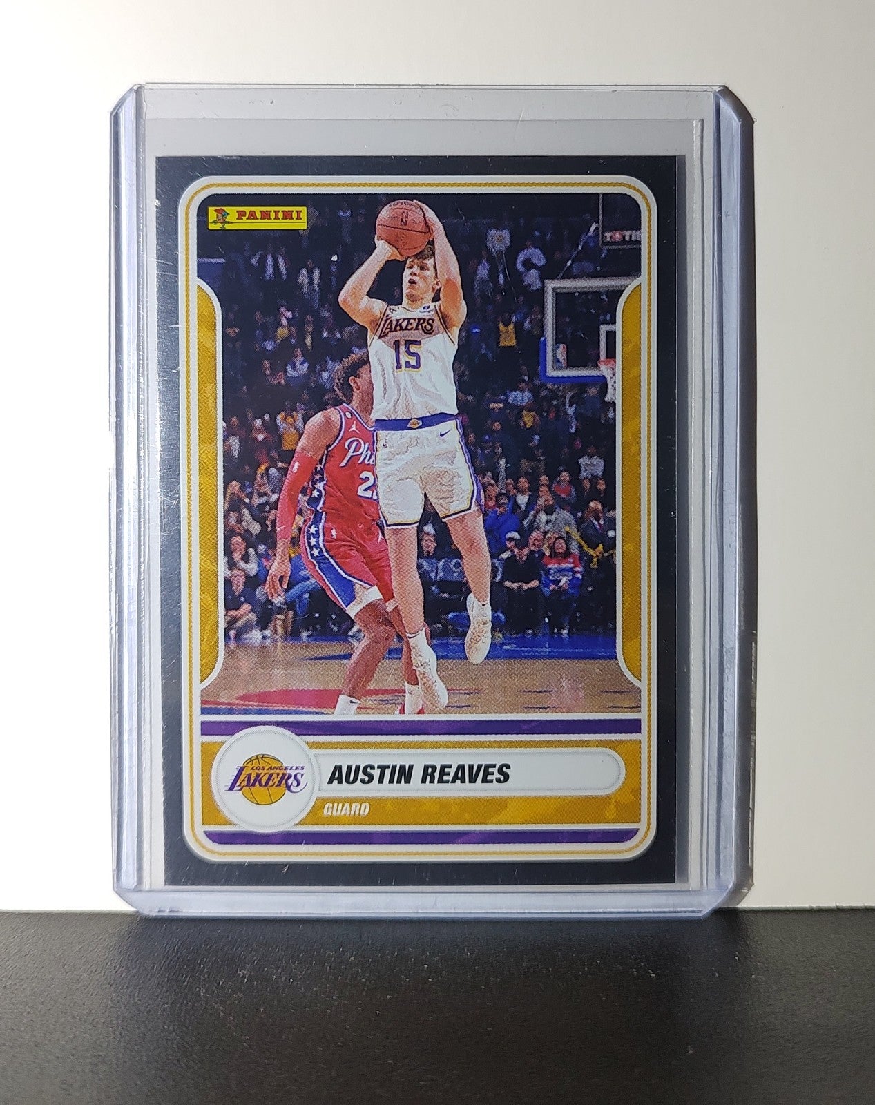 Austin Reaves 2023-24 Panini NBA Sticker Foil Card #34 Los Angeles Lakers