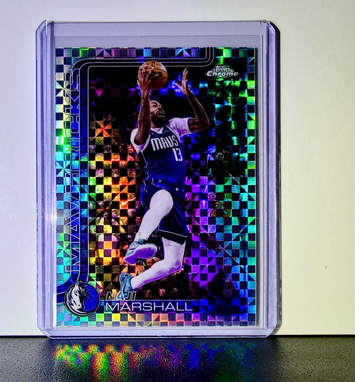 Naji Marshall 2025-26 NBA Topps Chrome Update X-Fractor #120 Card Mavericks