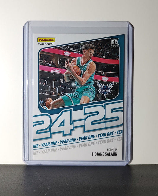 Tidjane Salaun Rookie Card 2024-25 Panini Year One #6 Charlotte Hornets 1/613