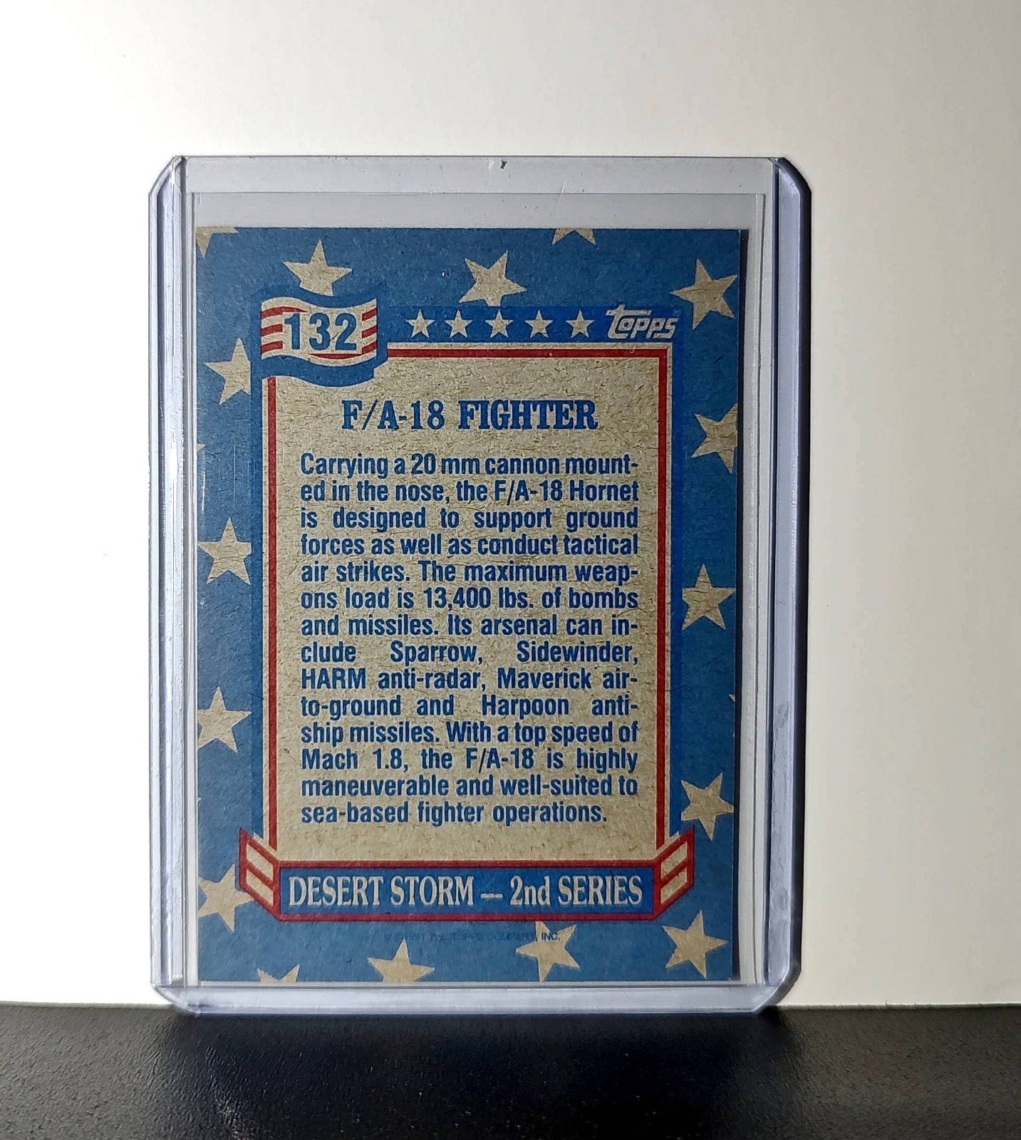 F/A-18 Fighter 1991 Topps Desert Storm #132 Card
