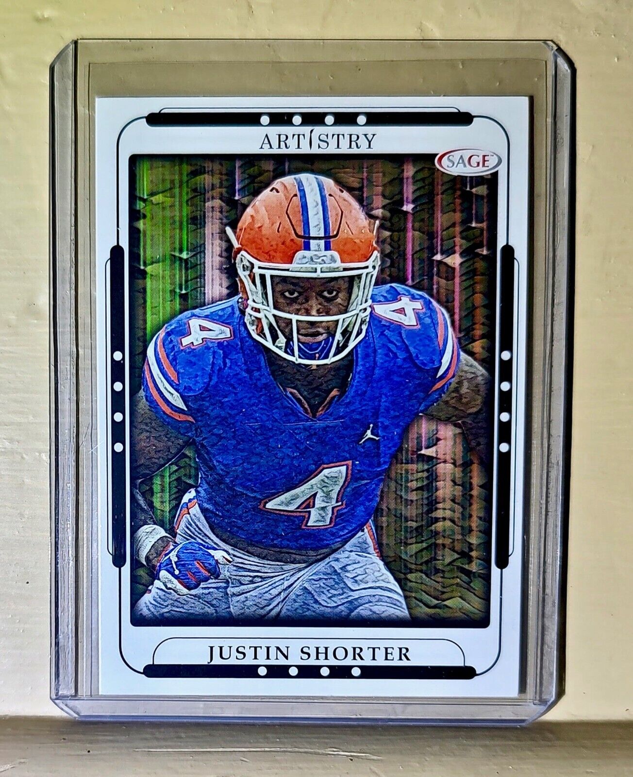 Justin Shorter 2023 SAGE NFL Artistry Football #73 Card