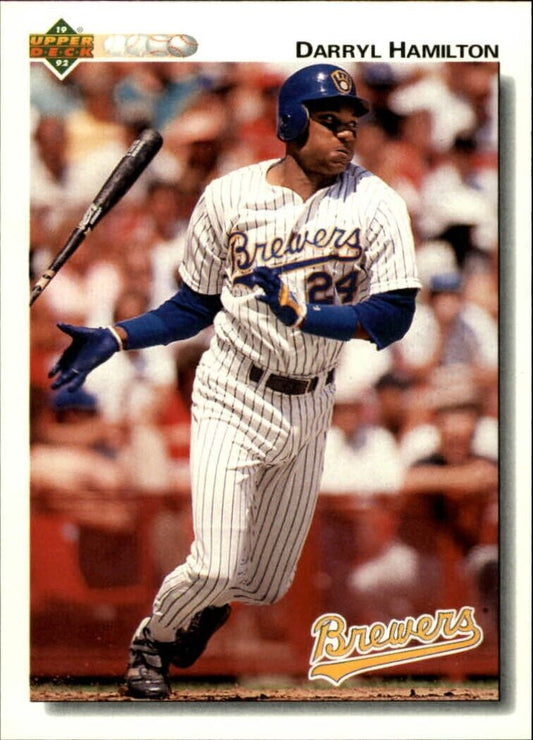 Darryl Hamilton 1992 Upper Deck MLB #460 Baseball Card Milwaukee Brewers