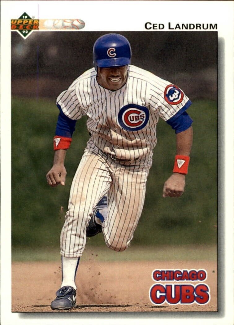 Ced Landrum 1992 Upper Deck MLB #50 Baseball Card Chicago Cubs