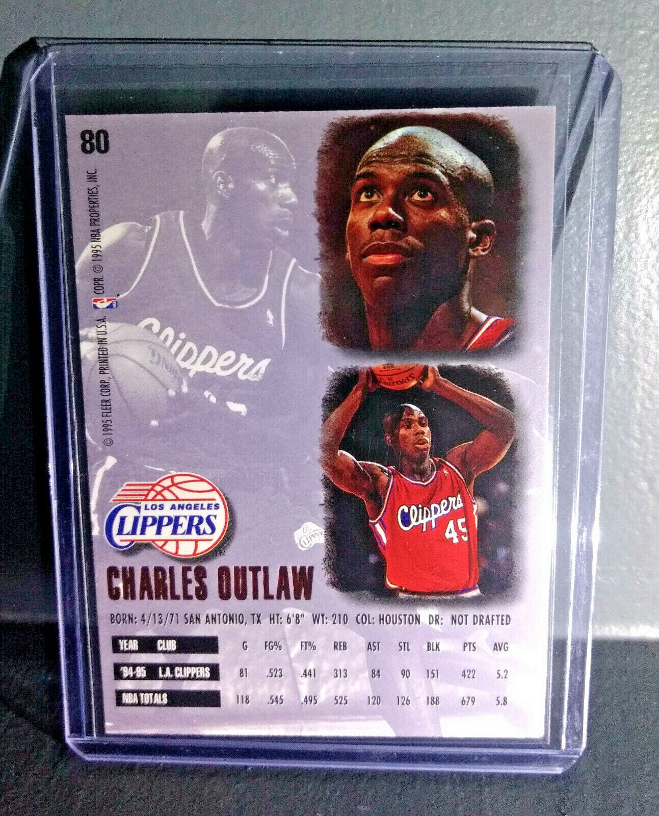 1995-96 Bo Outlaw Fleer Ultra #80 Basketball Card