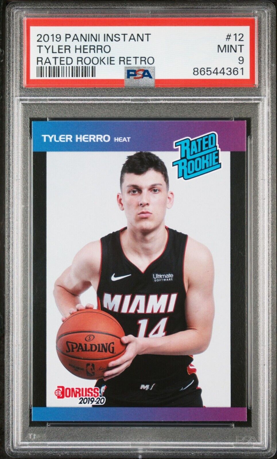 Tyler Herro 2019-2020 Panini NBA Heat #255 Rookie Card 1 of 303 PSA 9 MINT