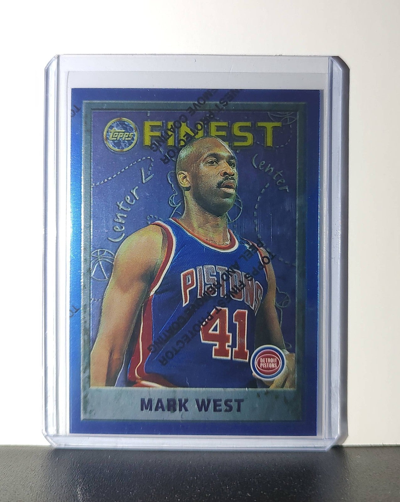 Mark West 1995-96 Topps Finest NBA #200 Card Detroit Pistons