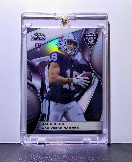 Jack Bech Rookie 2025 NFL Topps Chrome Black #126 Refractor Card 248/299 Raiders