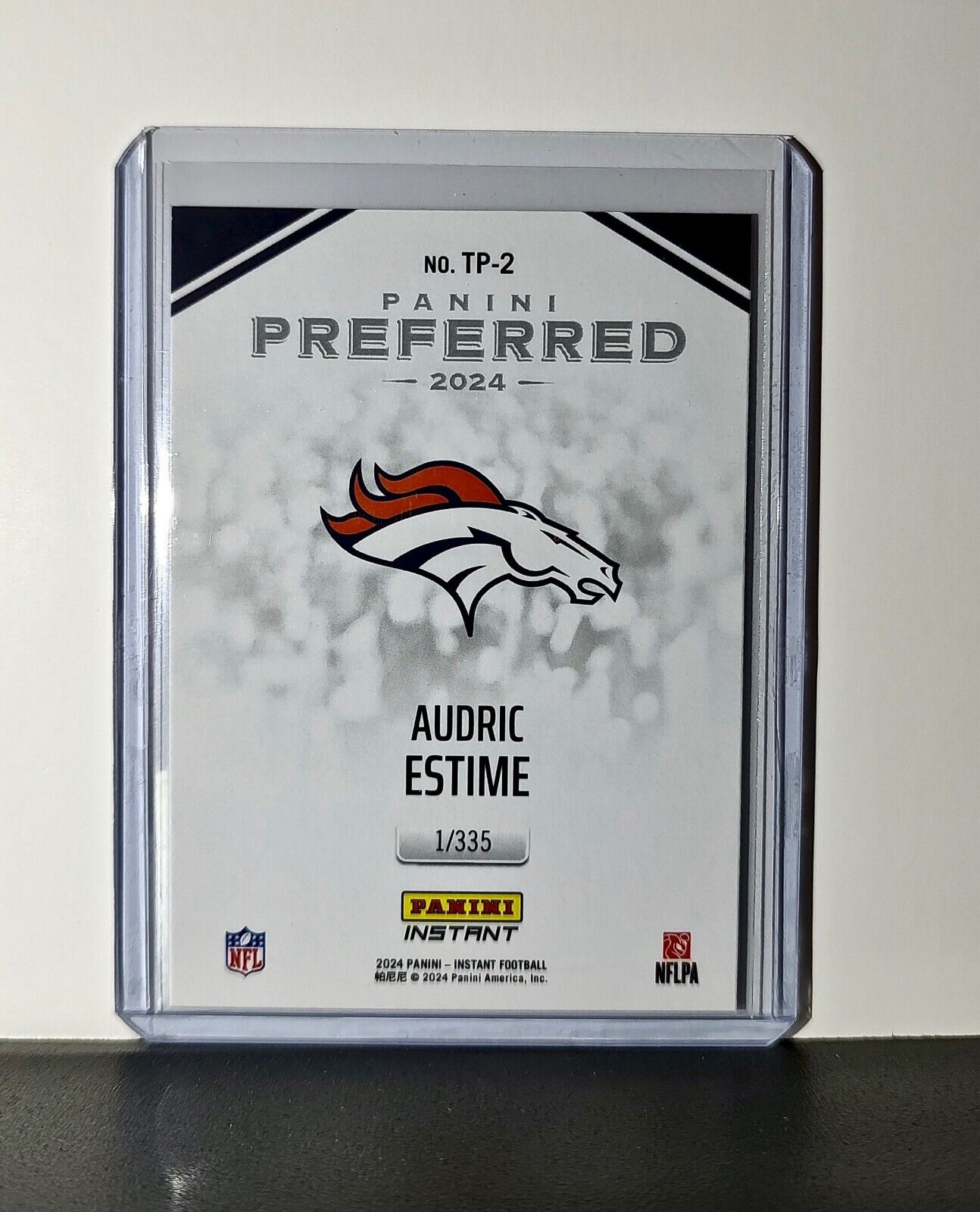 Audric Estime 2024 Panini Preferred NFL #2 Rookie Football Card Broncos 1/335