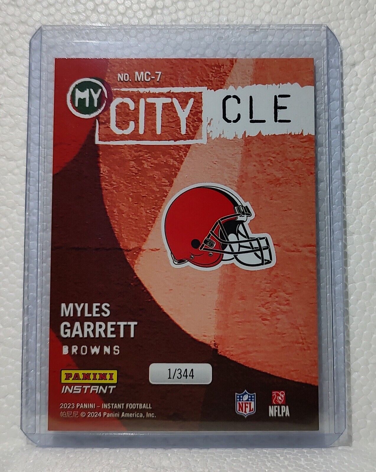 Myles Garrett 2023 Panini NFL #7 My City Football Card Browns 1/344