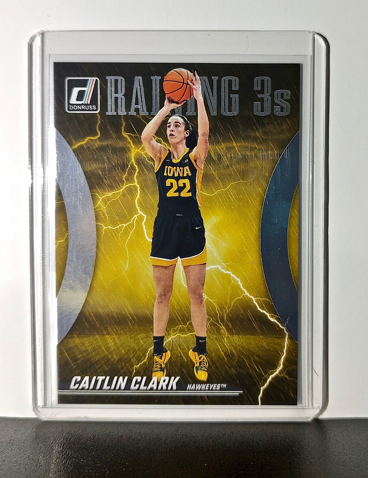 Caitlin Clark 2024 Silver Foil Panini Donruss Reigning 3’s #R2 Iowa Hawkeyes