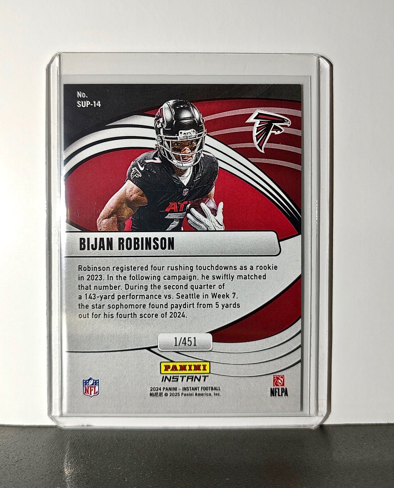 Bijan Robinson 2024 Panini Supernova NFL #14 Football Card Atlanta Falcons 1/451