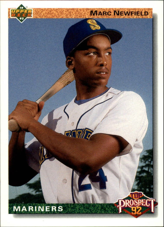 Marc Newfield 1992 Upper Deck MLB #64 Baseball Card Seattle Mariners