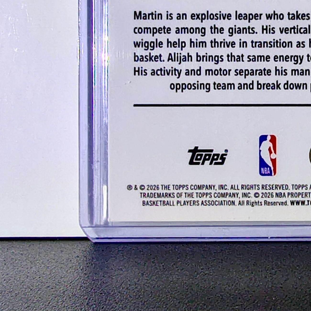 Alijah Martin Rookie 2025-26 NBA Topps Chrome Update Basketball Refractor #190