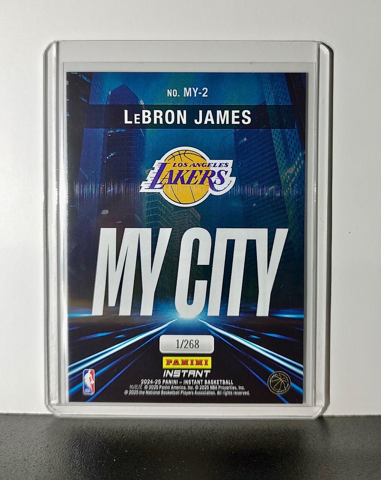 LeBron James 2024-25 Panini MyCity NBA #2 Basketball Card LA Lakers 1/268