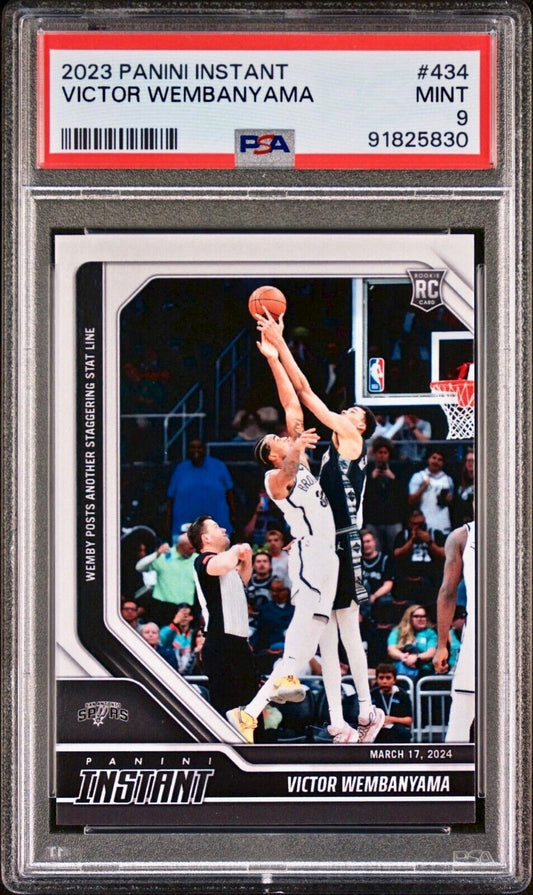 Victor Wembanyama 2023-24 Panini #434 NBA Rookie Card 1 of 1578 PSA 9 Mint