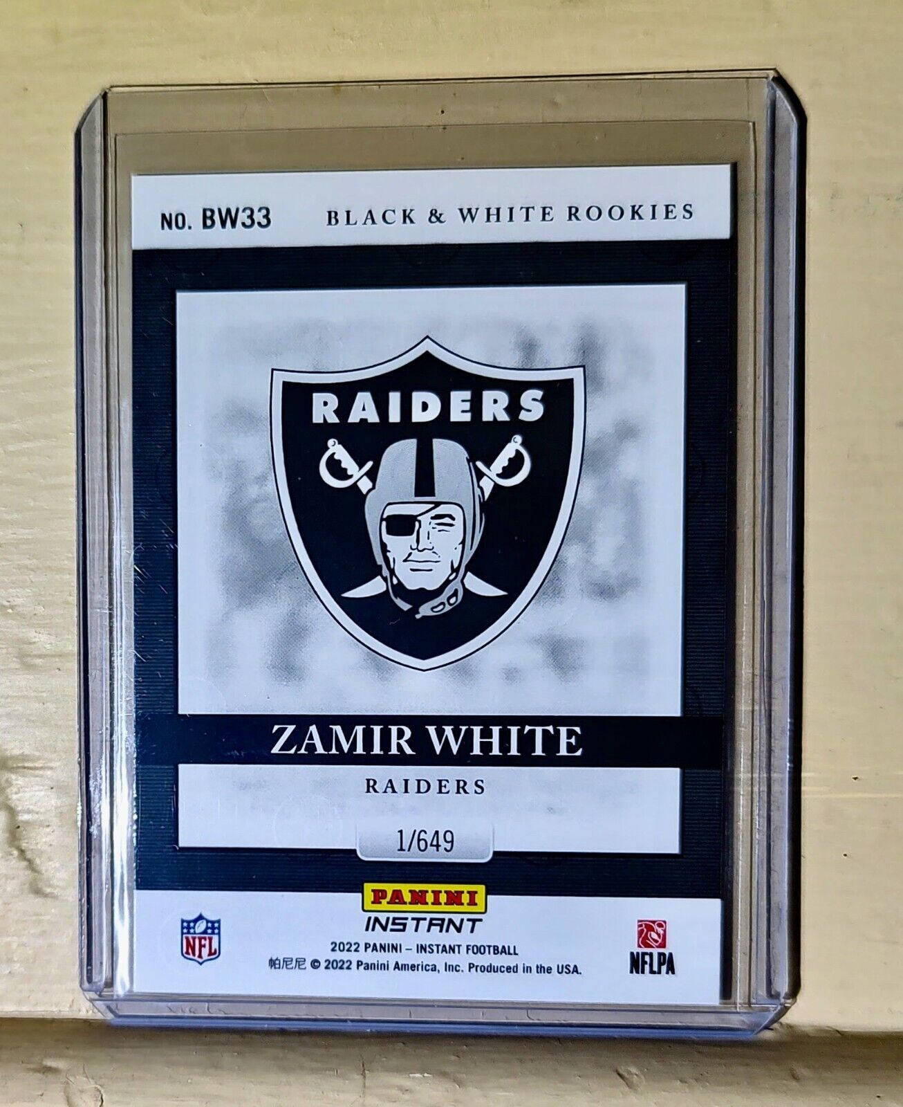 Zamir White 2022 Panini NFL Black & White Rookies #33 Football Card 1 of 649