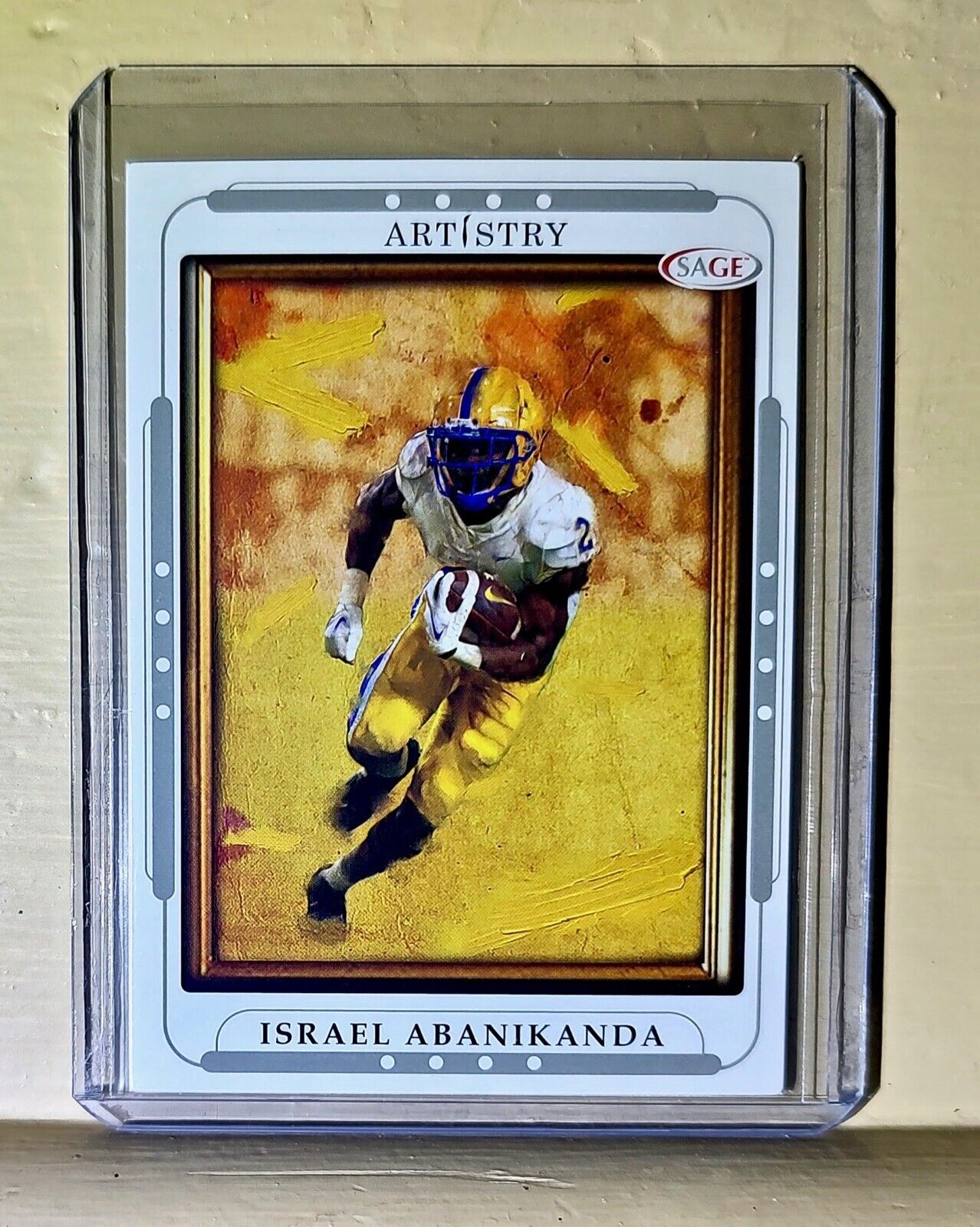 Israel Abanikanda 2023 SAGE NFL Artistry Football #54 Card