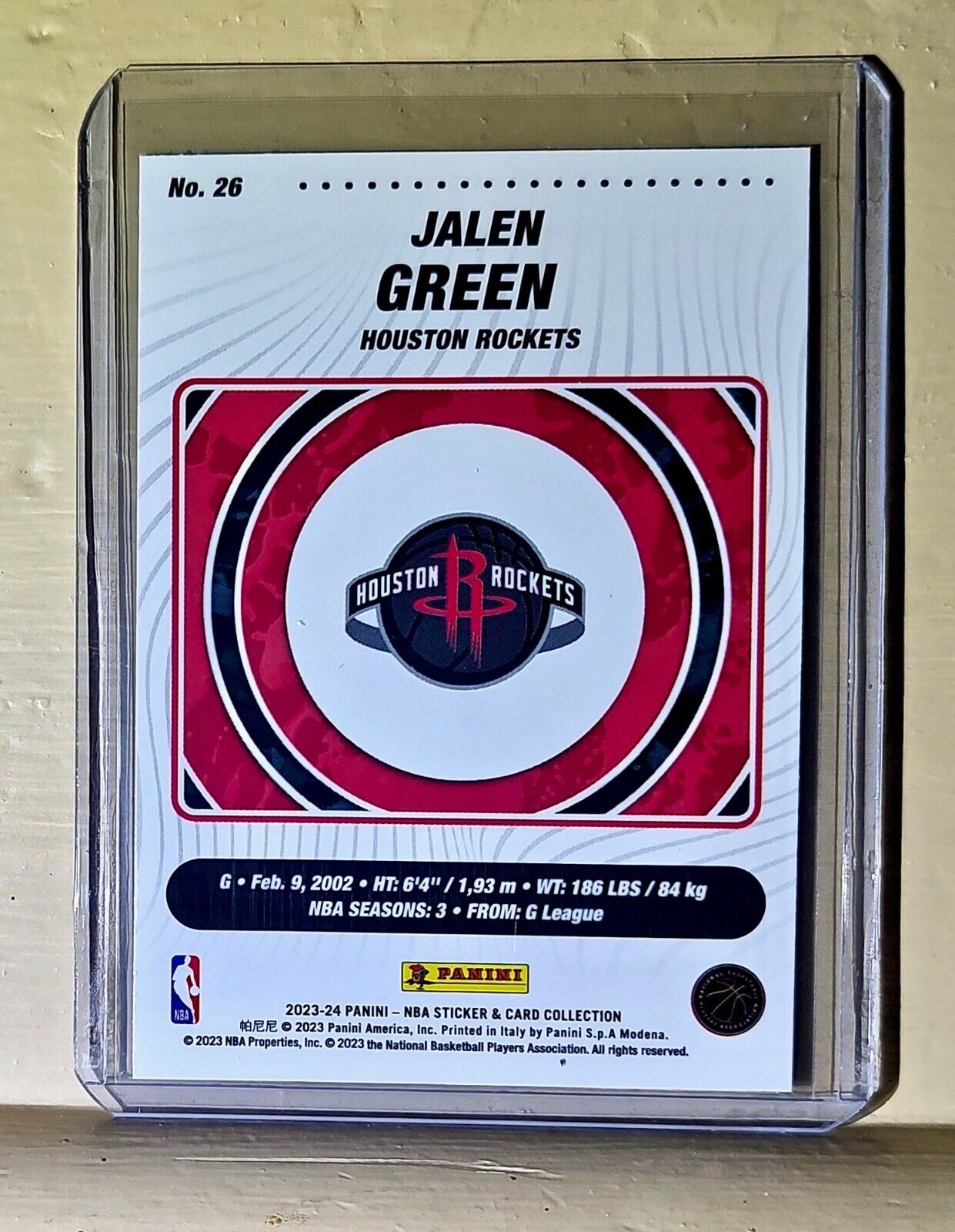 Jalen Green 2023-24 Panini NBA #26 Silver Foil Card Houston Rockets