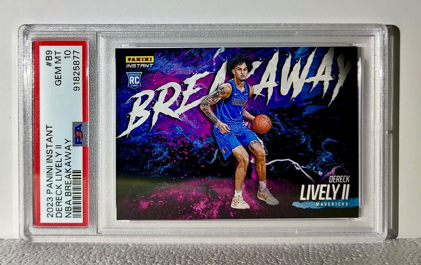 Dereck Lively II 2023-24 Panini NBA Breakaway 9 Rookie Card 1 of 4085 PSA 10 Gem