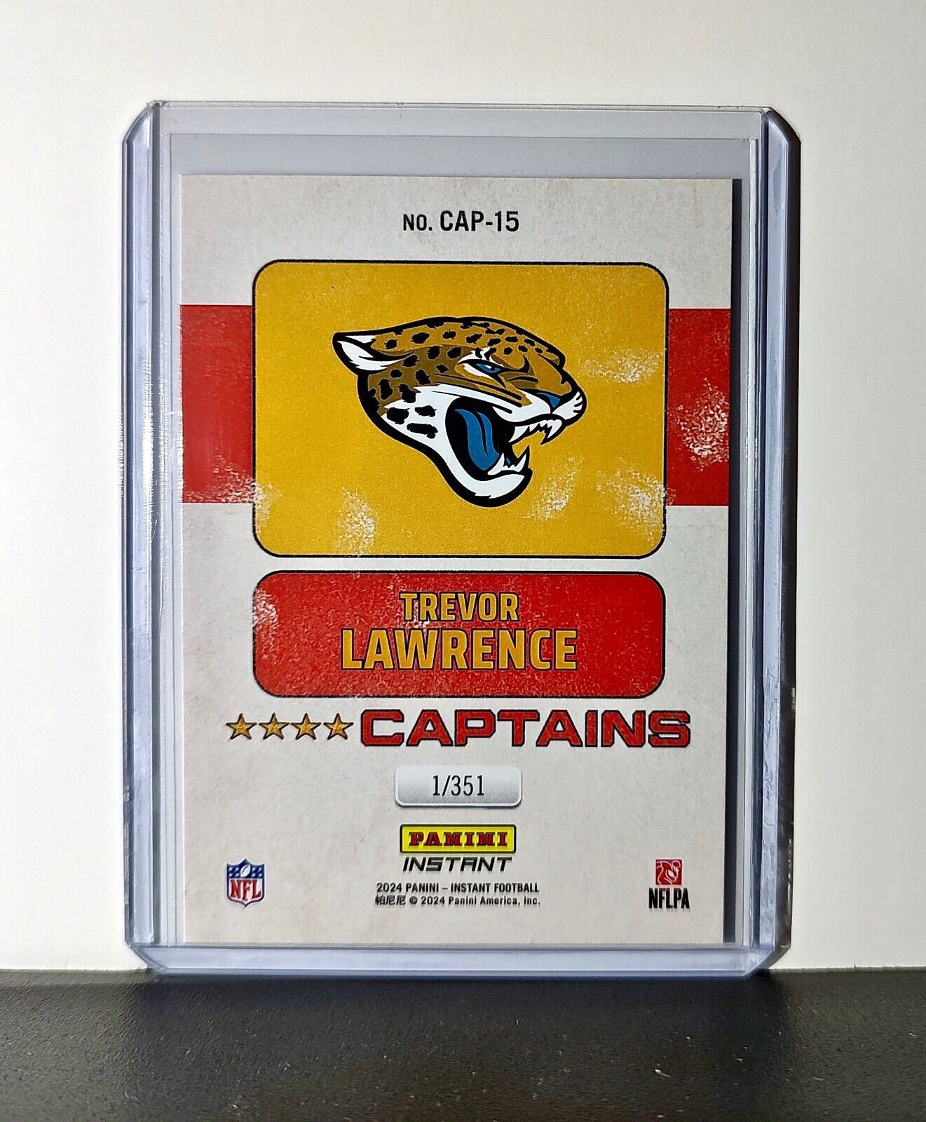 Trevor Lawrence 2024 Panini Captains NFL #15 Card Jacksonville Jaguars 1/351