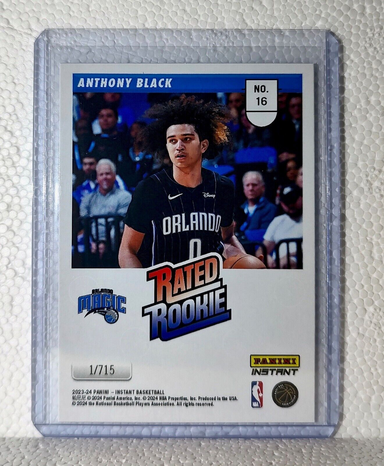 Anthony Black 2023-24 Panini NBA #16 Rated Rookie Retro Card Orlando Magic 1/715