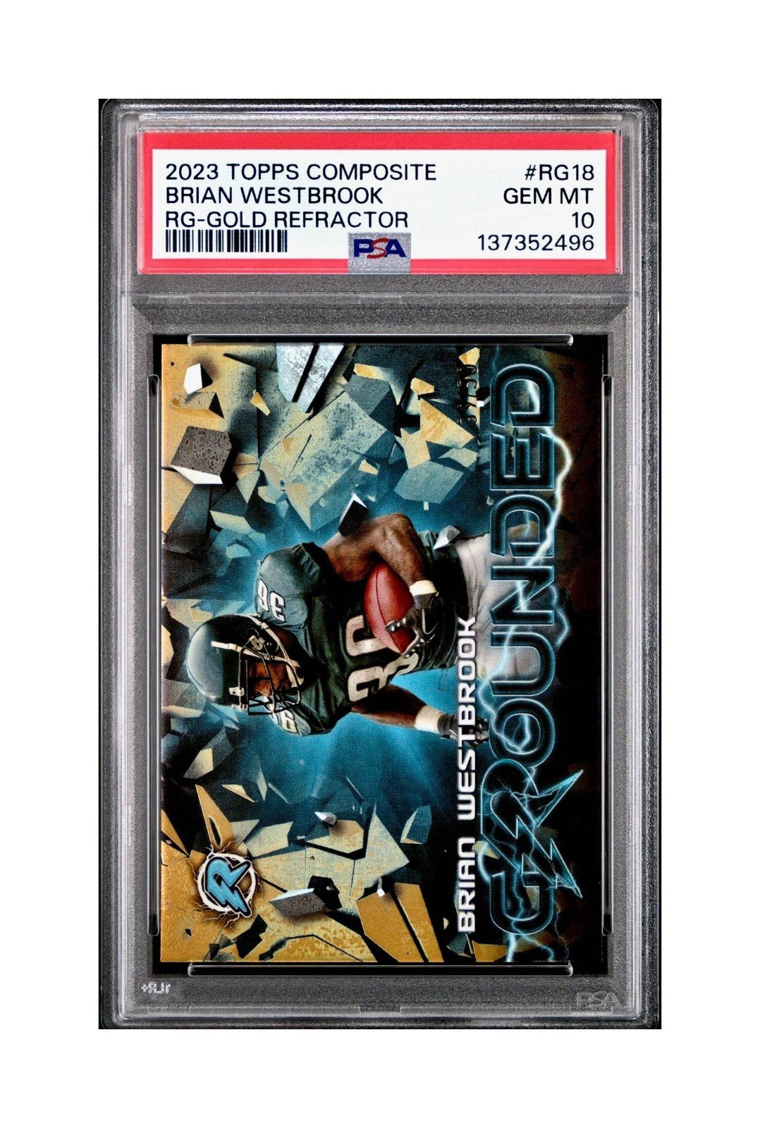 Brian Westbrook 2023 Topps Resurgence #RG-18 Gold Refractors 39/50 PSA 10 Gem